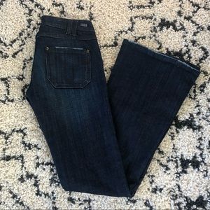 ✨VIGOSS Dark Denim Pocket Front Flared Jeans✨